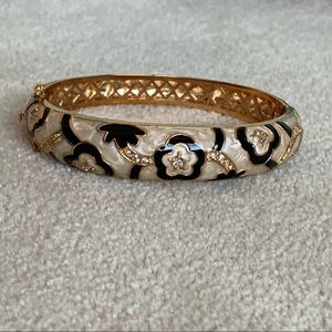 Enamel and Rhinestone Bangle